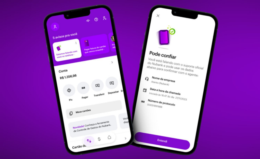Chamada verificada do Nubank