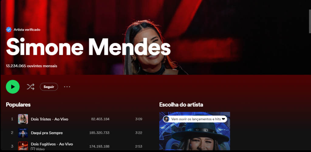 Escutar música sertaneja