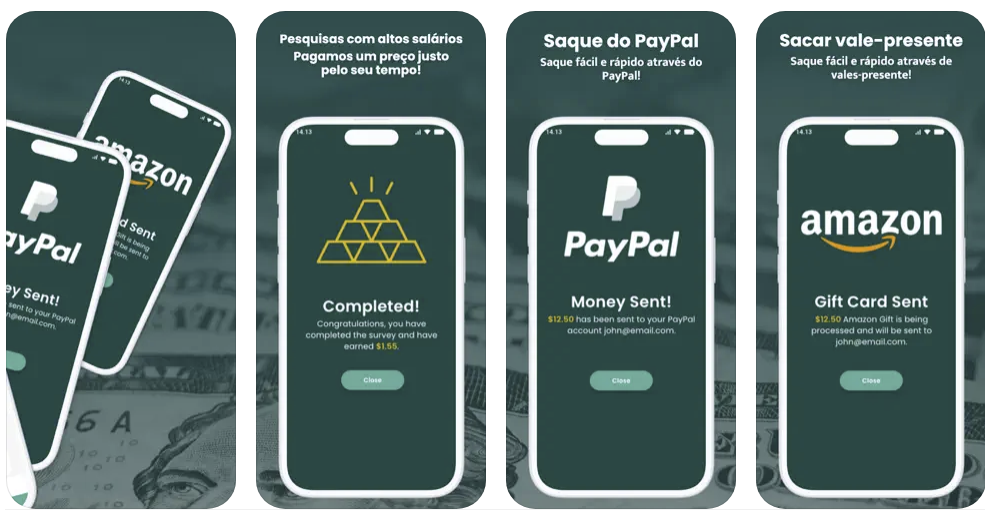 App que paga em dólar