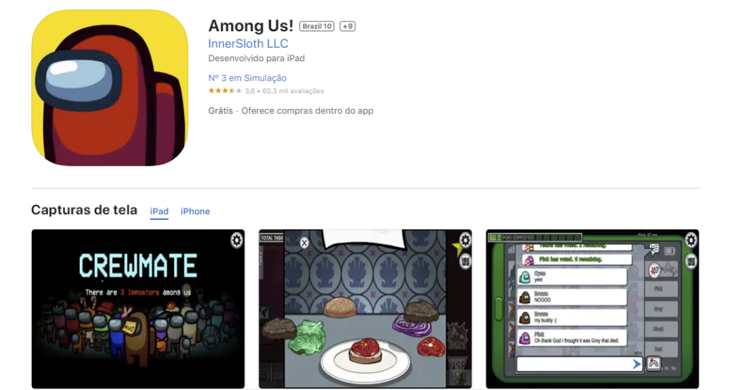 Como fazer download do aplicativo para jogar Among Us online no celular 3 Among Us
