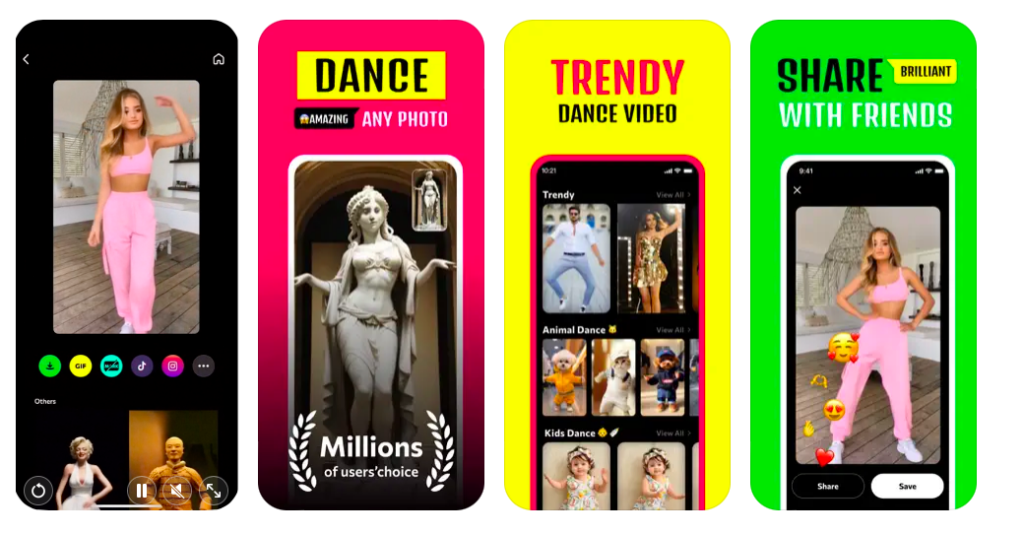 Aplicativo que transforma foto em vídeo de dança divertidos 2 Aplicativo que transforma foto em vídeo
