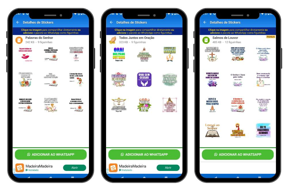 Aplicativo de figurinhas da Bíblia para usar grátis no WhatsApp 3 Figurinhas da Bíblia