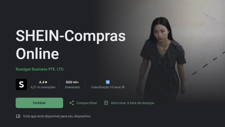 Como baixar o aplicativo da Shein 