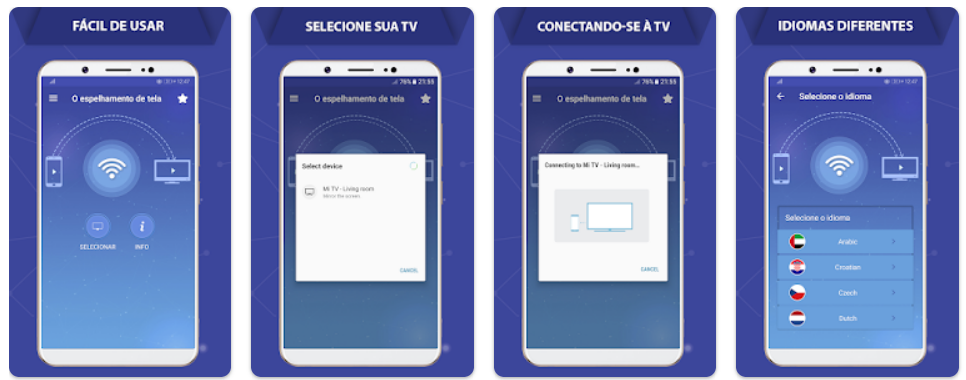 Espelhar a Bíblia do celular na TV
