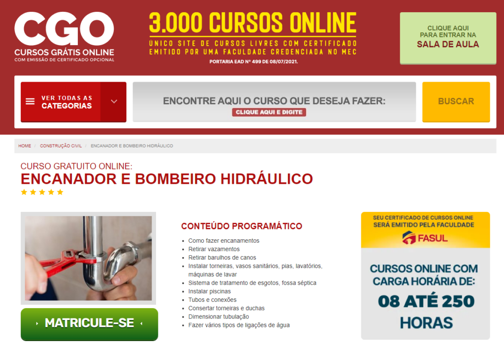 Curso de encanador