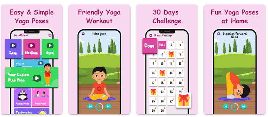Yoga para crianças: aplicativo divertido com treinos infantis de ioga 2 Yoga para crianças