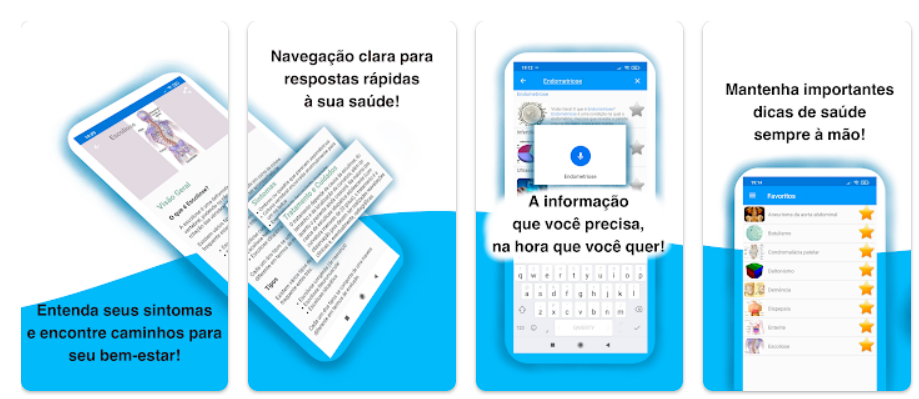 Aplicativo gratuito para entender sintomas de doenças 2 Sintomas de doenças