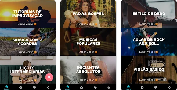 Conheça o aplicativo de músicas para tocar no violão com aulas grátis 2 Músicas para tocar no violão