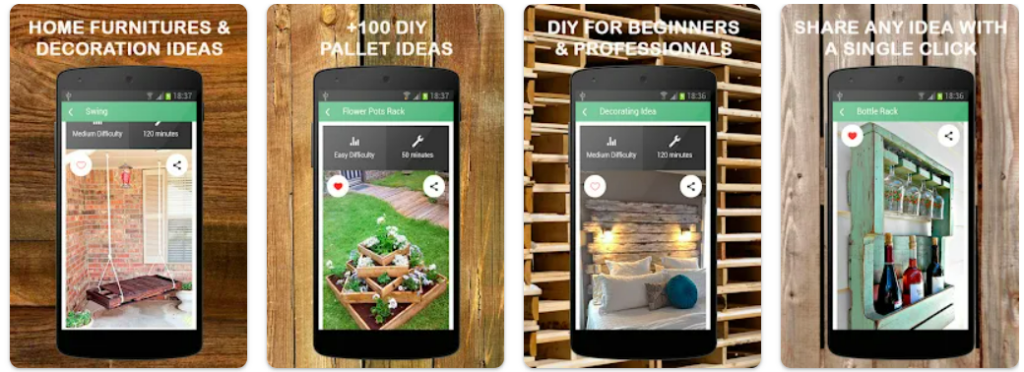 Pallets DIY: app com mais de 100 artesanatos com pallets para fazer 3 Artesanatos com pallet