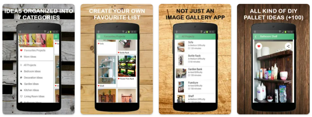 Pallets DIY: app com mais de 100 artesanatos com pallets para fazer 2 Artesanatos com pallet