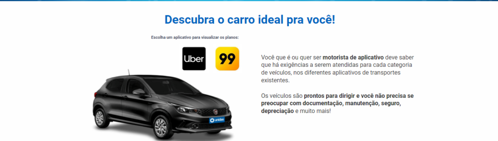 Aplicativo para alugar carro sem burocracia para motoristas 99 4 Aplicativo para alugar carro