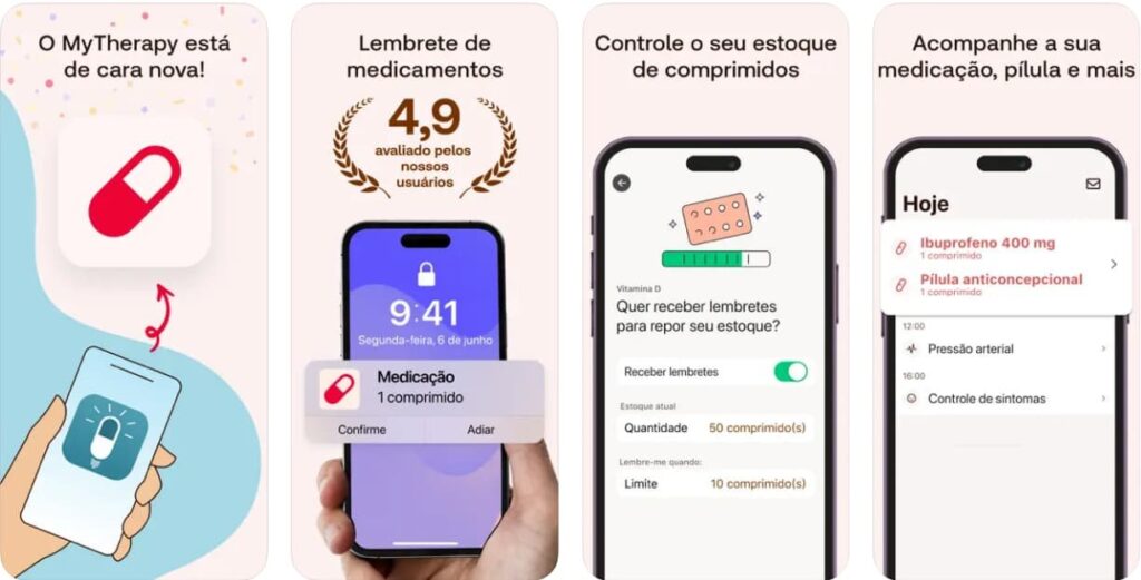 Aplicativo para lembrar de tomar remédio