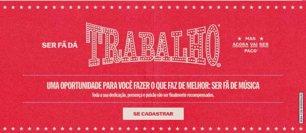 Promoção Fã Profissional da Budweiser: ingressos VIP grátis e muito mais 2 Fã Profissional