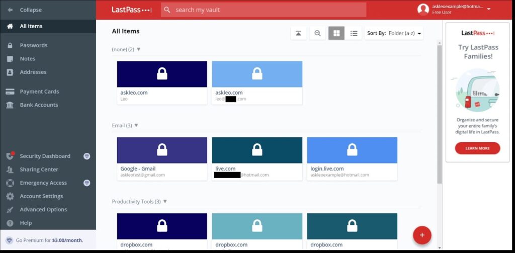 LastPass Password: aplicativo para proteger senhas em um cofre criptografado 4 Proteger senhas