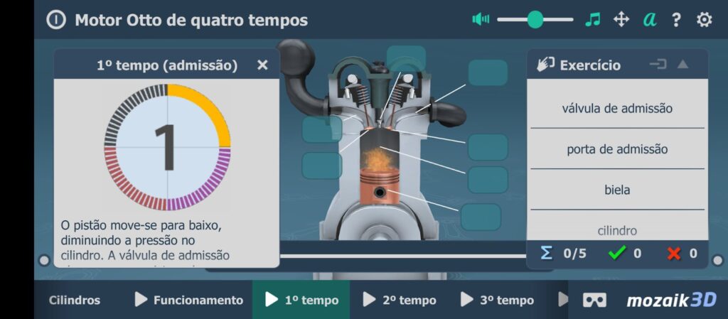 Aplicativo Motor Otto de quatro tempos 3D - Conheça o motor pelo celular 6 Aplicativo Motor Otto 3D