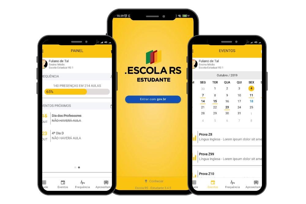 Escola RS: aplicativo para pais e alunos da rede pública do Rio Grande do Sul 2 Escola RS