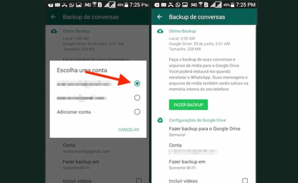 Lixeira do WhatsApp