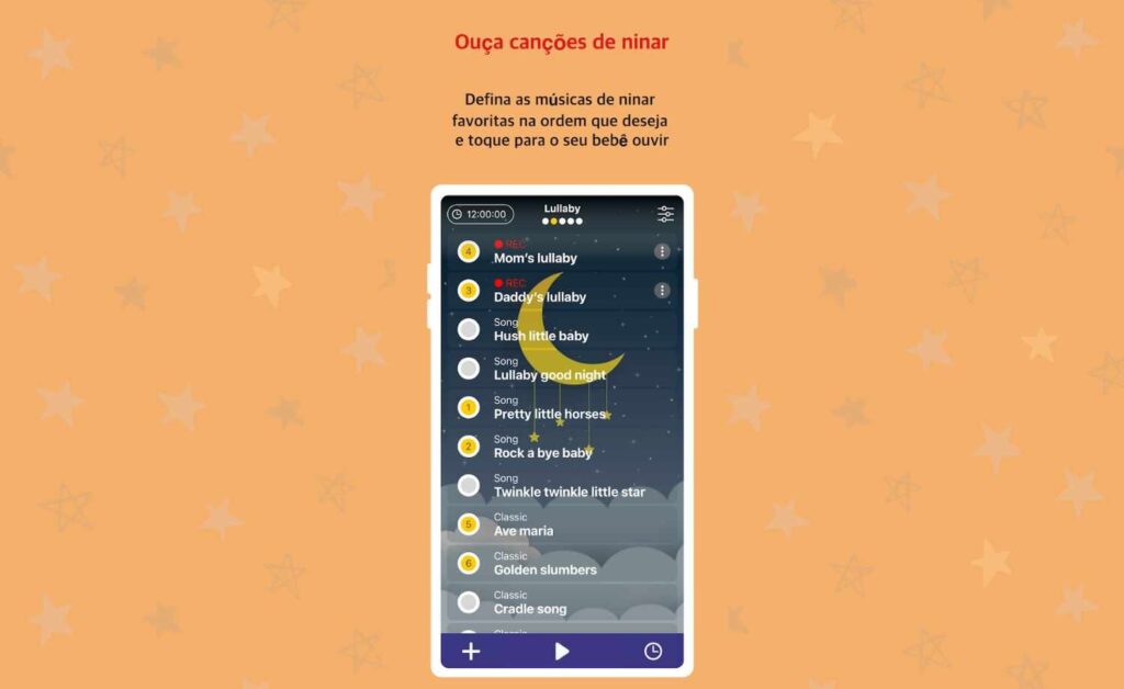 Chocalho digital para bebê