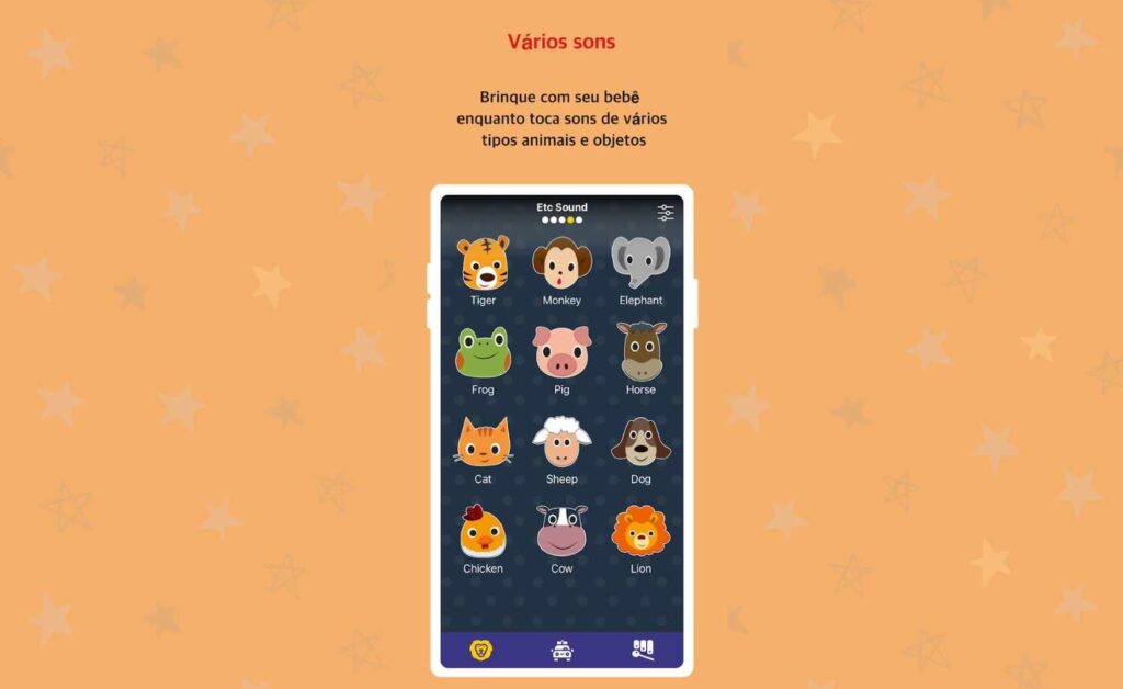 Chocalho digital para bebê