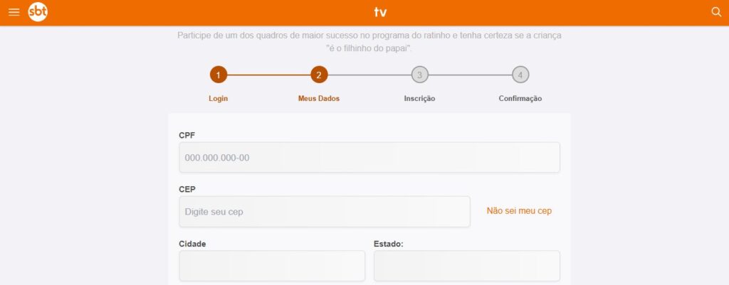 Como se inscrever no quadro do Teste de DNA do Ratinho 4 Teste de DNA do Ratinho