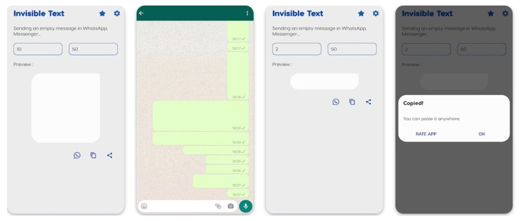 Aplicativo para gerar mensagem invisível nas redes sociais 2 Mensagem invisível