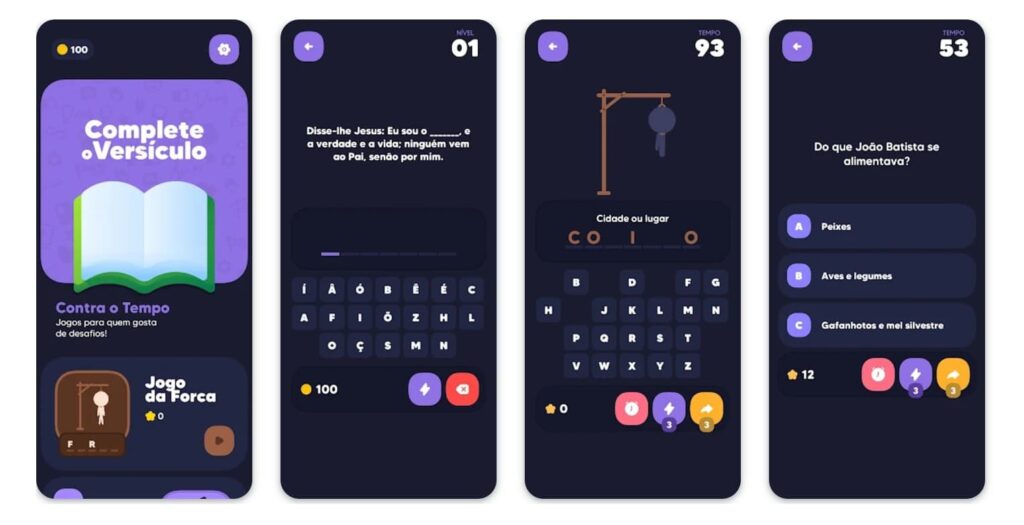 Aplicativo com jogos bíblicos
