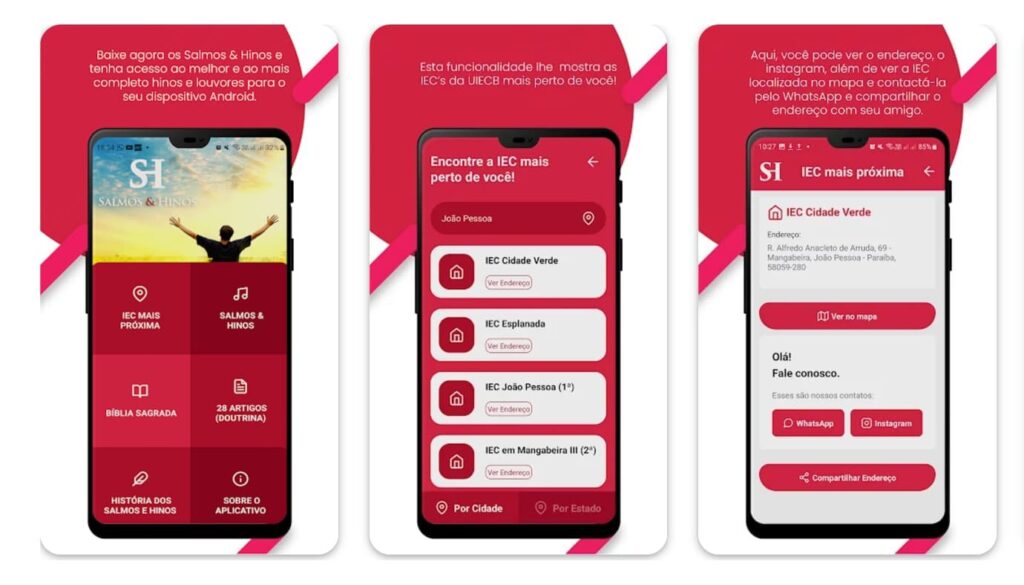 Aplicativo de salmos e hinos para acessar online no seu telefone 4 Salmos e hinos