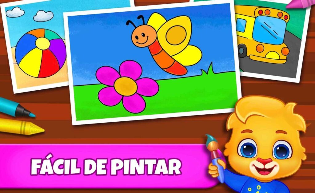 Aplicativo com desenhos infantis para colorir online grátis no celular 2 Desenhos infantis para colorir