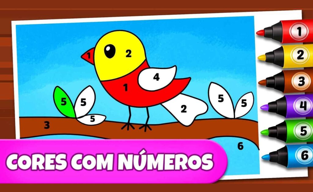 Aplicativo com desenhos infantis para colorir online grátis no celular 7 Desenhos infantis para colorir