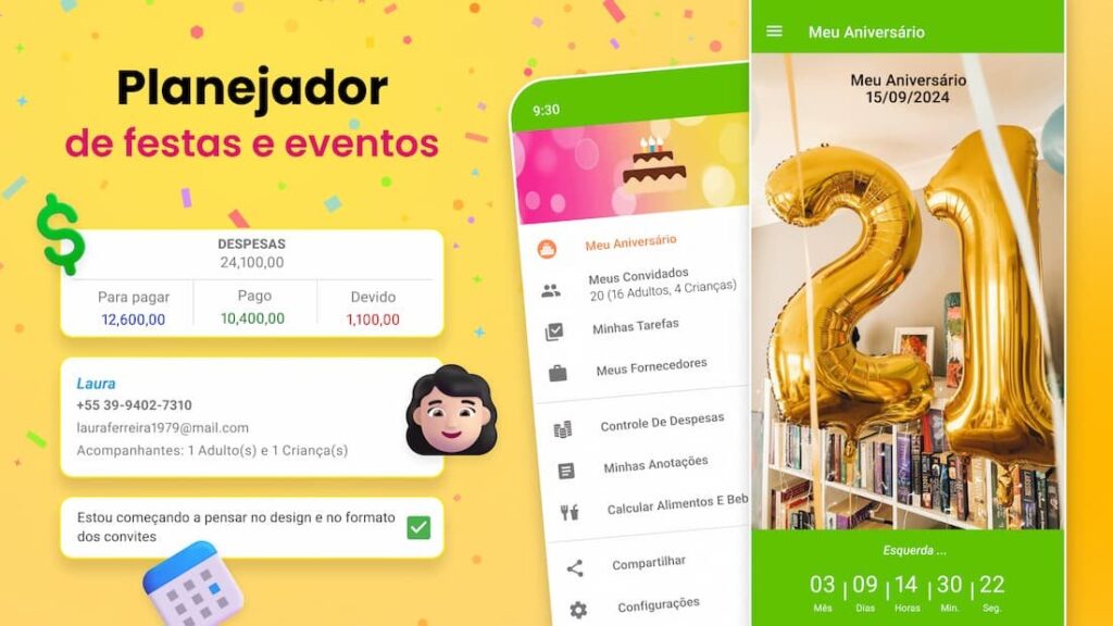 Organizador de festas