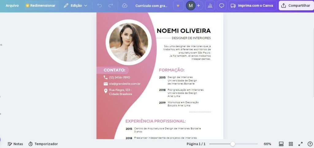 Modelos de currículos simples