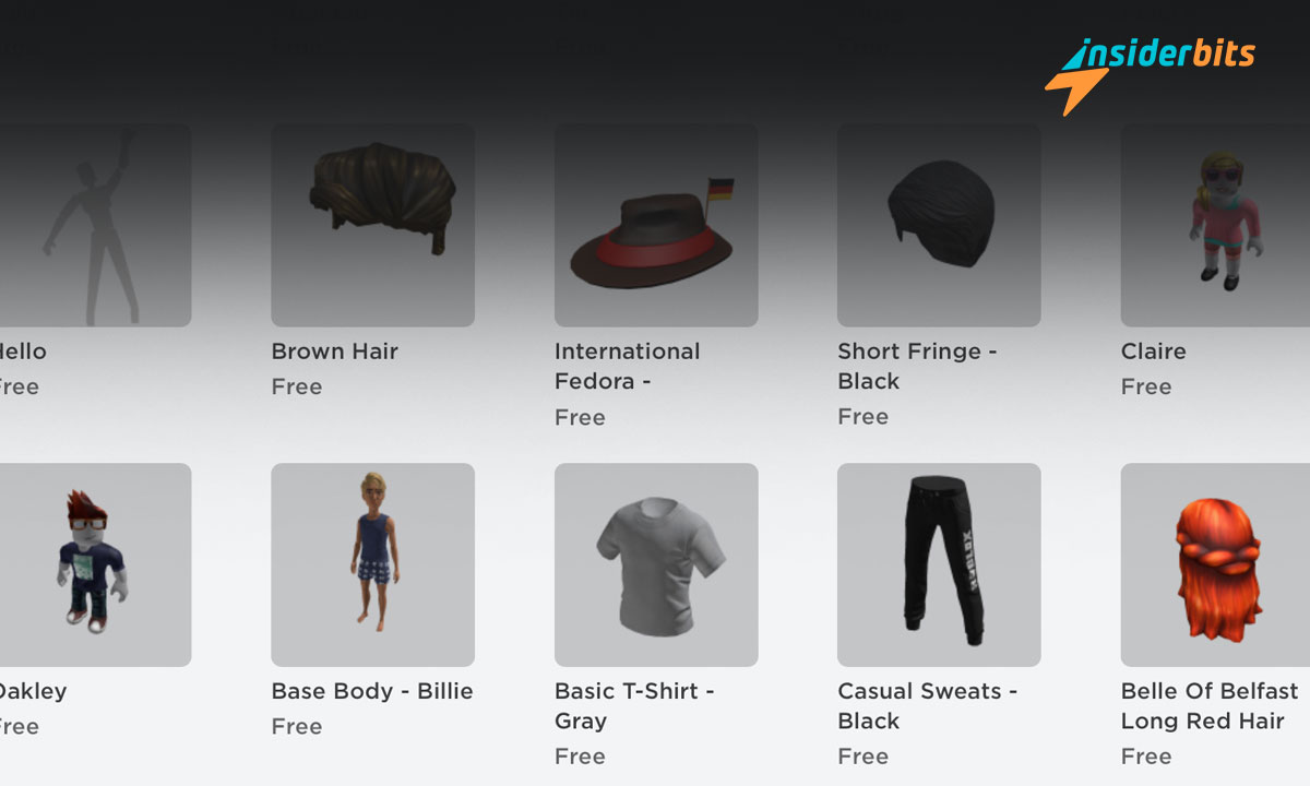Roblox free items