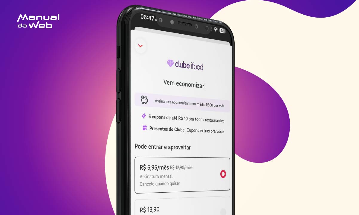 Clube iFood grátis