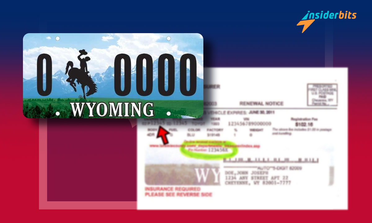 Nummernschild Wyoming