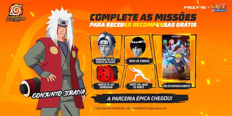 Free Fire e Naruto Shippuden: uma parceria épica do jogo com o anime 6 Free Fire e Naruto