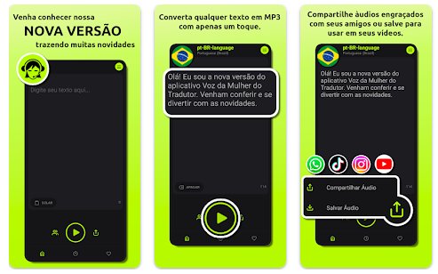 Crie áudios divertidos com este app de voz de mulher 2 App de voz de mulher