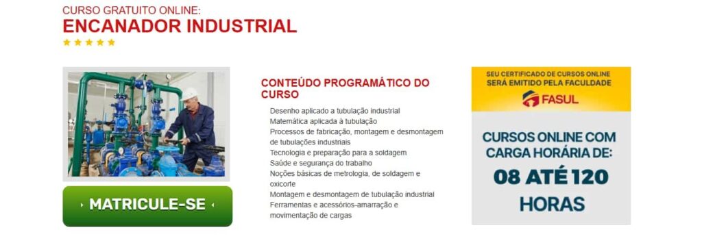 Curso de Encanador Industrial