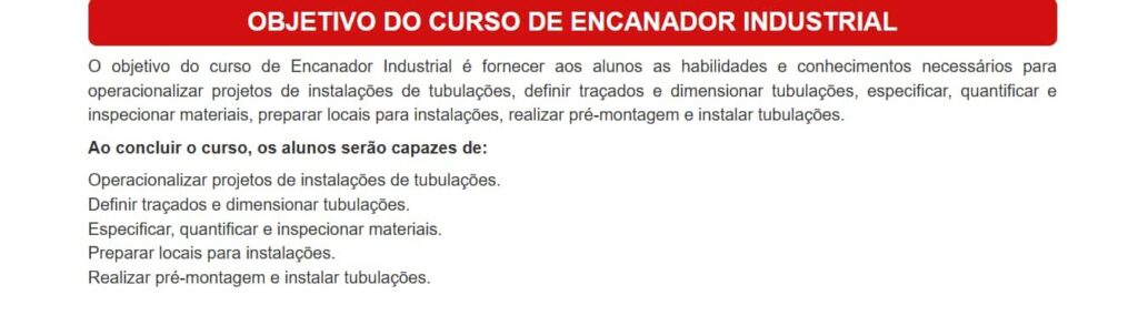 Curso de Encanador Industrial