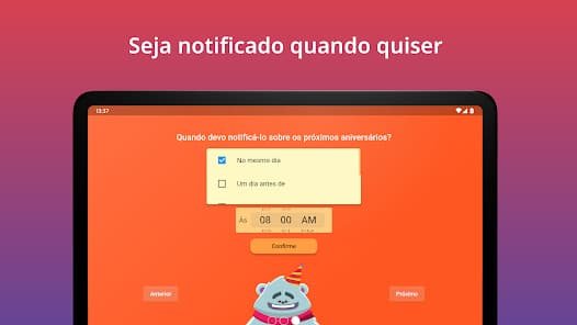 Calendário de aniversário