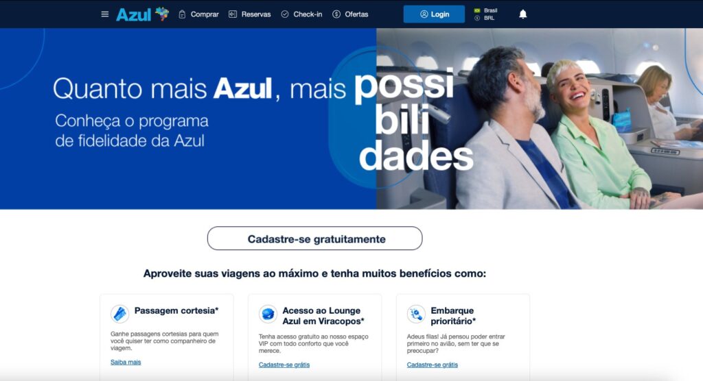 Passagens aéreas da Azul
