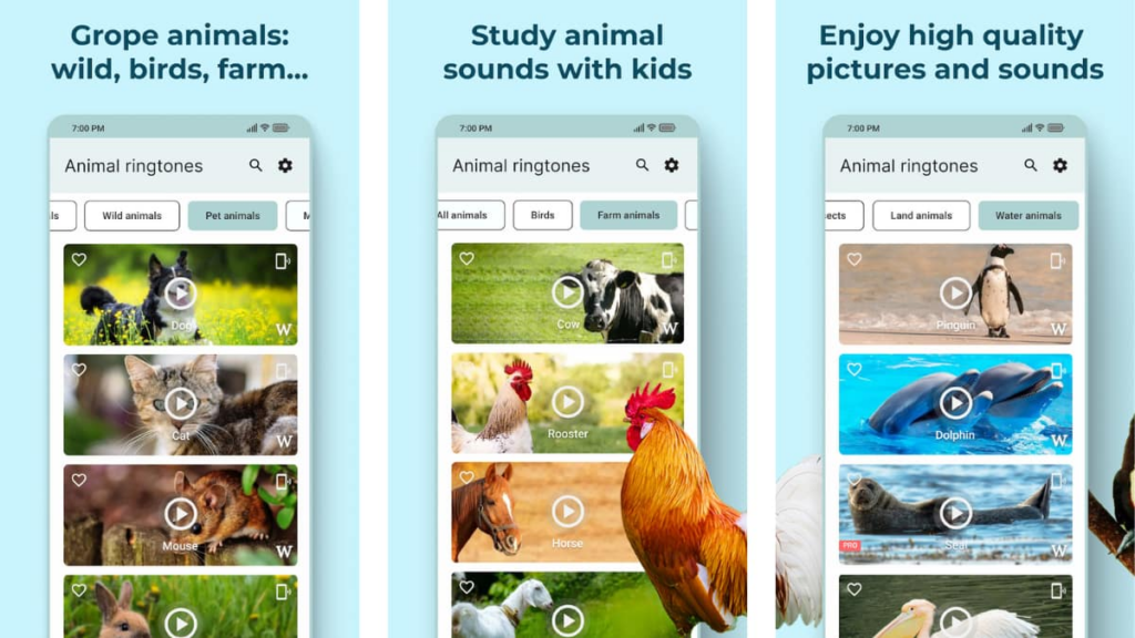Animal ringtone app