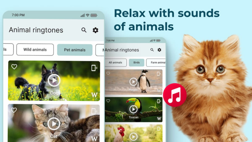 Animal ringtone app