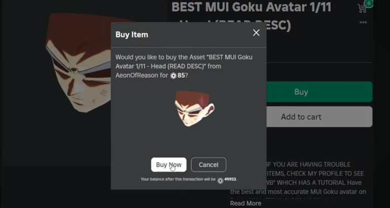 Dragon ball avatar roblox
