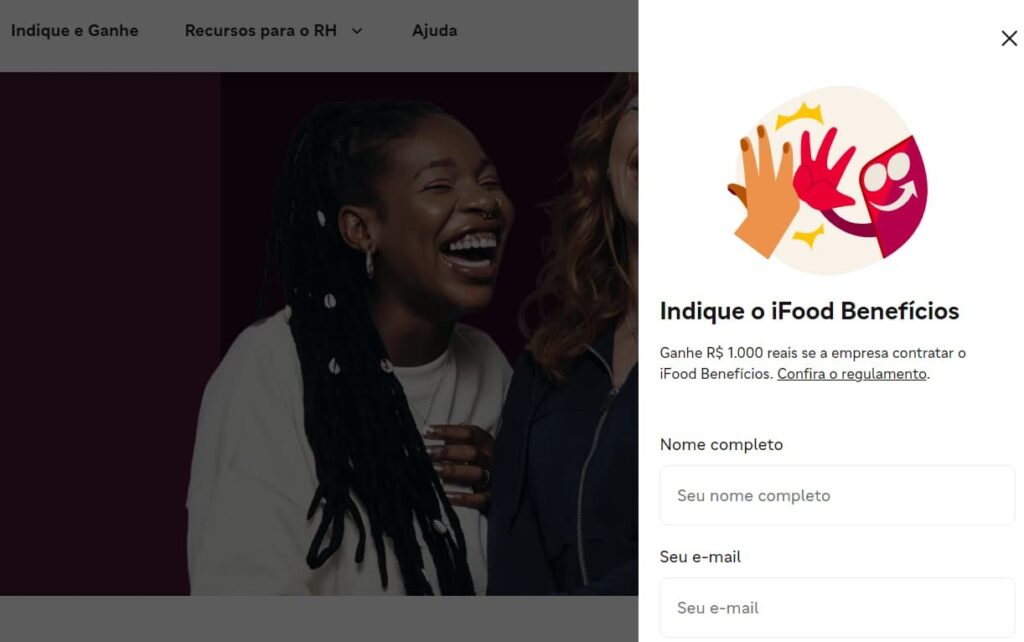 Indique e Ganhe no iFood