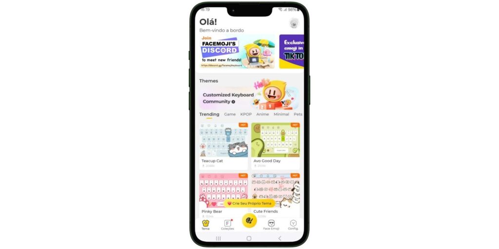 WhatsApp com tema de gato