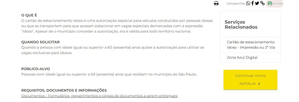 Cartão de Estacionamento para Idoso: como emitir o seu online 6 Cartão de Estacionamento para Idoso