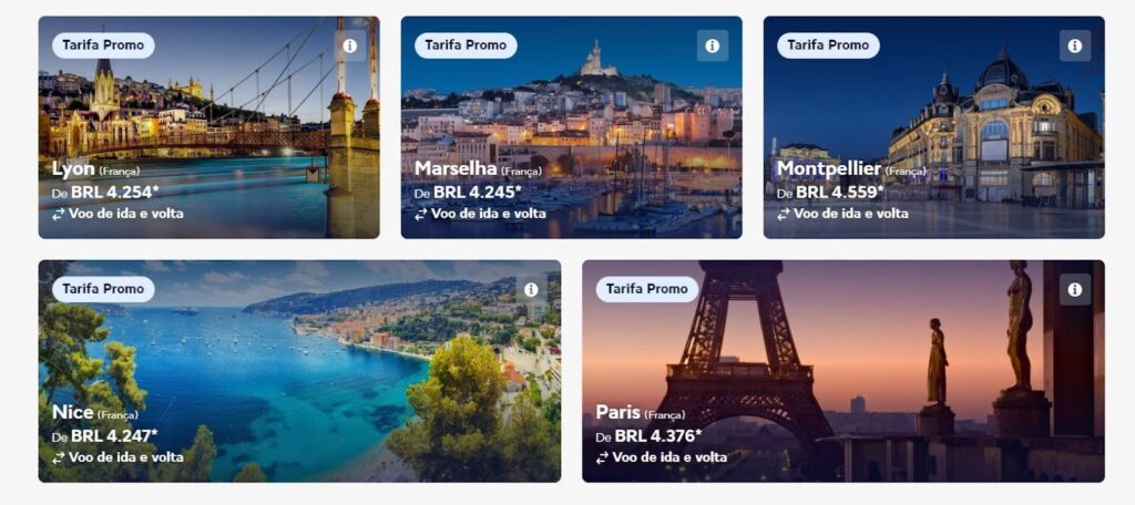 Passagens aéreas da Air France