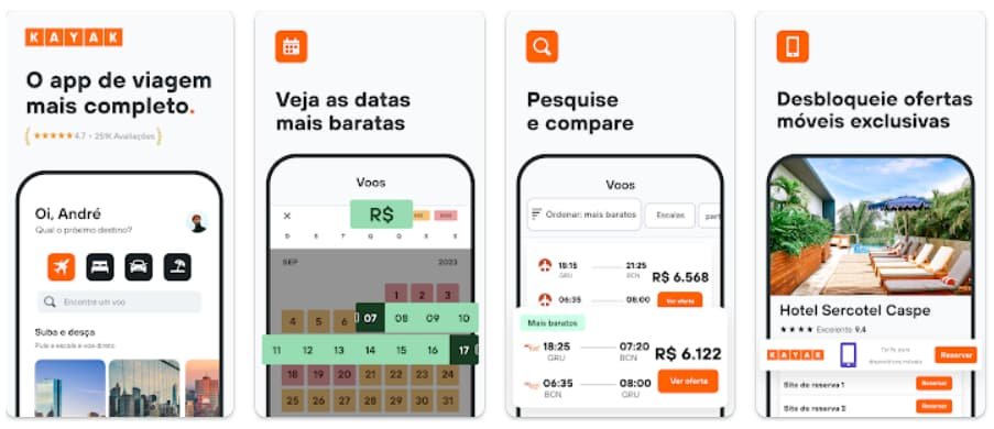 Passagens aéreas baratas na KAYAK