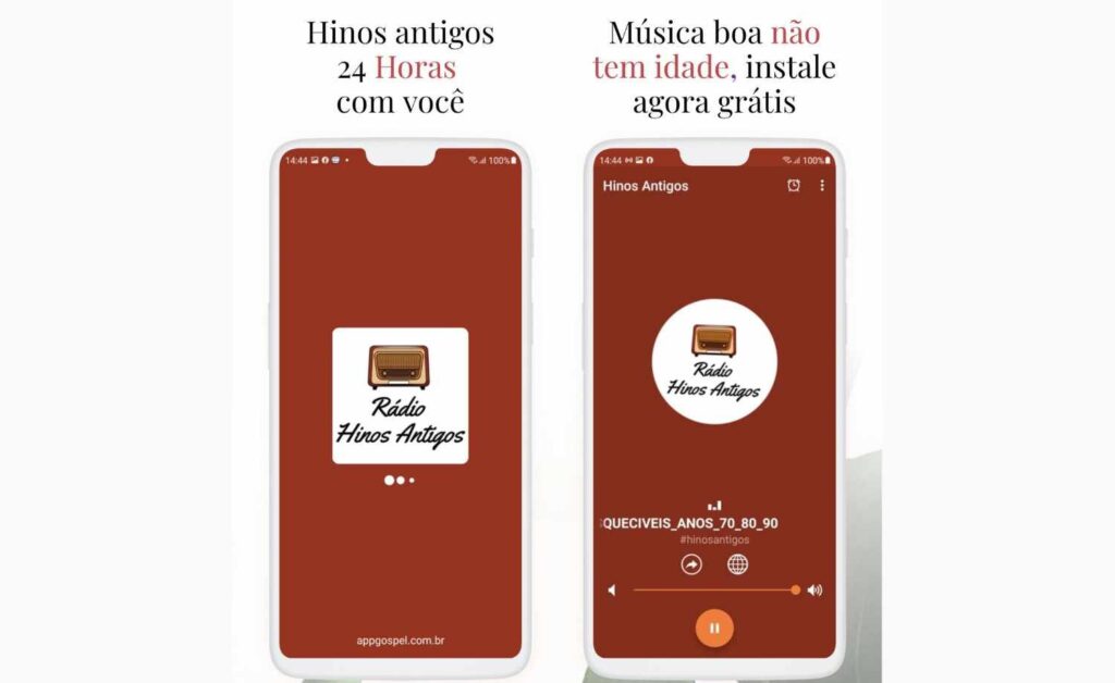 Aplicativo de rádio de hinos evangélicos antigos para escutar no celular 2 Hinos evangélicos antigos