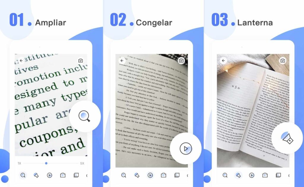 Lupa para leitura